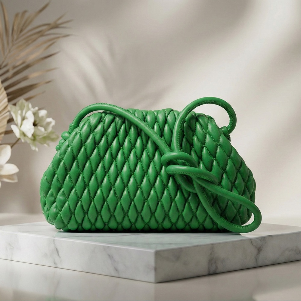 Green Woven Clutch